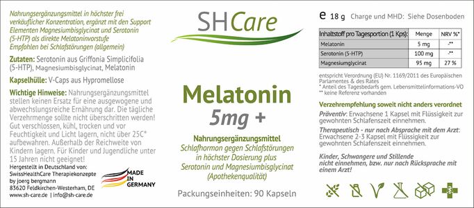 Melatonin 5mg gegen Melatoninmangel bei Schlafstörungen
